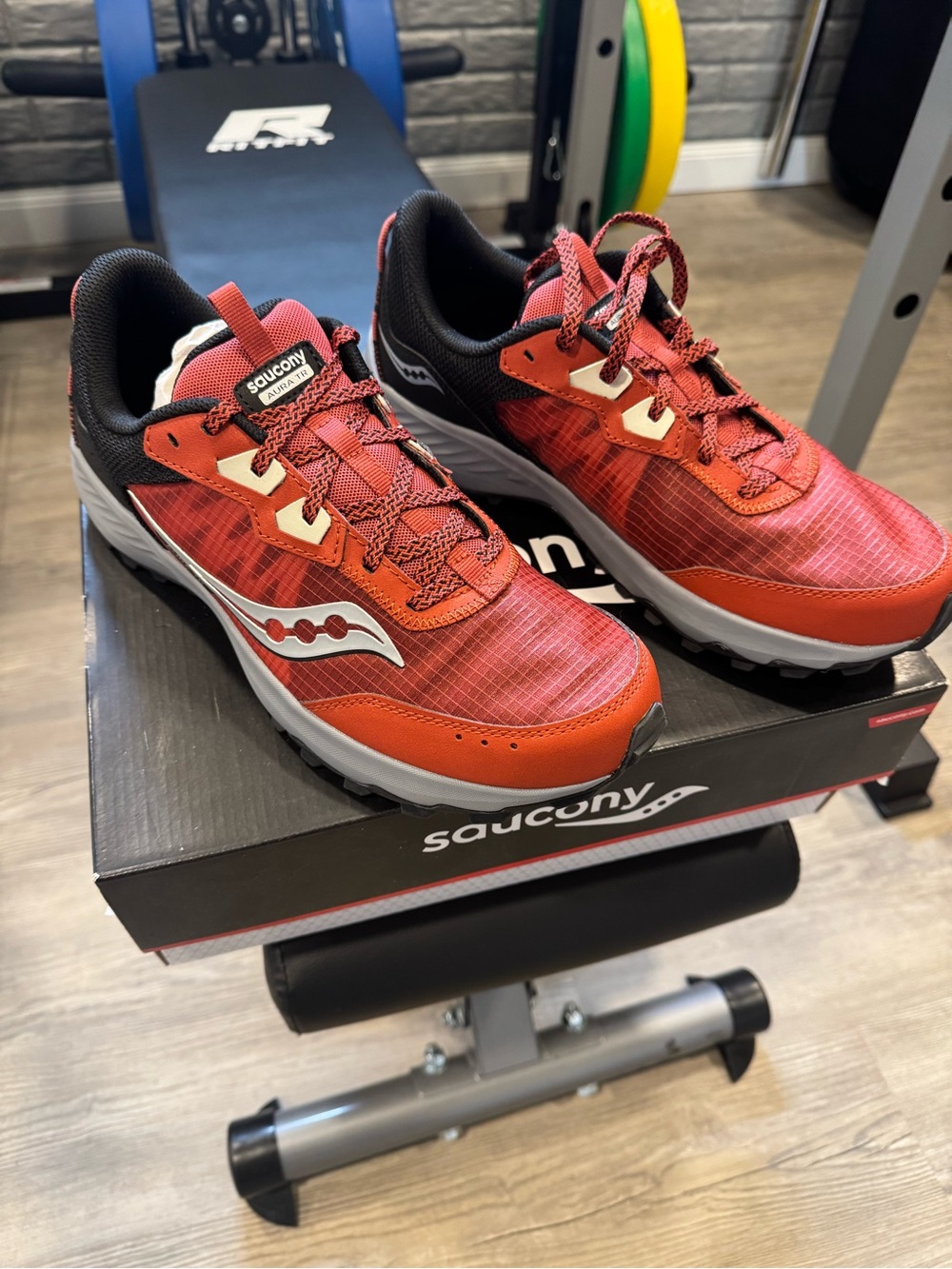 Saucony Men's Red and Black Trail Running Shoes